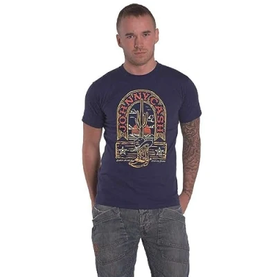 Afbeelding van Johnny Cash Sunday Morning Heren T shirt M Blauw