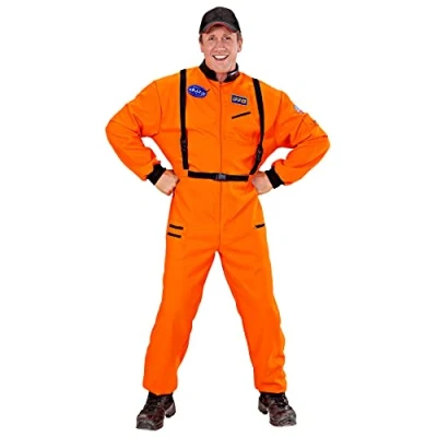 Afbeelding van Widmann Science Fiction &amp; Space Kostuum Amerikaanse Astronaut Oranje Man XL Carnavalskleding Verkleedkleding