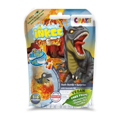 Image de INKEE CRAZE Dinorex Surprise Bombes de bain pour bébé, jouets baignoire à odeur surprise, multicolore 35597