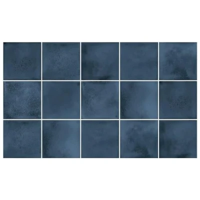Afbeelding van Ulticool Decoratie Sticker Tegels Blauw Aardewerk Jeans Muurstickers 15x15 cm 15 stuks Plakfolie Tegelstickers Plaktegels Zelfklevend Sticktiles Badkamer Keuken