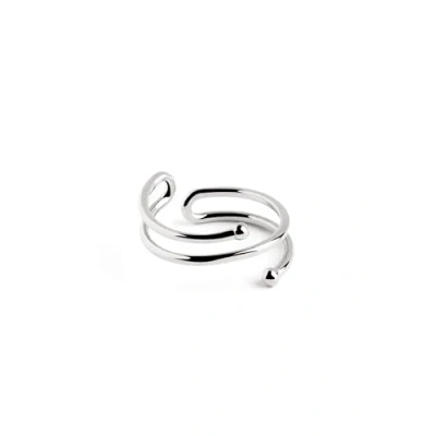 Afbeelding van Singularu Anillo Double DOT Ring, Dames, Maat: One Size, Plata