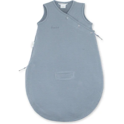 Afbeelding van BEMINI slaapzak MAGIC BAG 1 4m 60cm Steenblauw Waffle bio tog