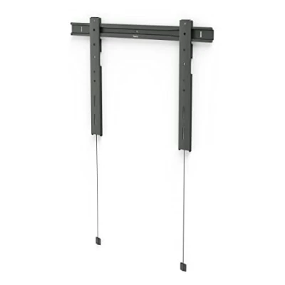 Afbeelding van Hama Fischer Ultradunne tv muurbeugel voor 90 inch VESA 50x50 naar 600x400 max. belasting 80 kg wandafstand 1,45 cm extra plat in hoogte verstelbaar vast met pluggen antraciet