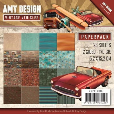 Afbeelding van Paperpack Amy Design Vintage Vehicles