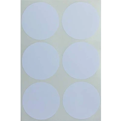 Afbeelding van Royal Green Zelfklevende etiketten, rond, wit, ca. 5 cm (50 mm), 12 vellen, 72 stuks