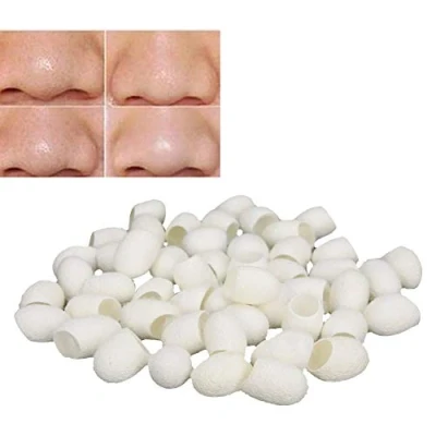 Afbeelding van 50 stuks zijden wormcocons, zijdecocons, gezichtsverzorging, natuurlijke cocons, verwijdering van mee eters, peeling, zijderupballen voor gezichtspeeling, reiniger, zachte peeling