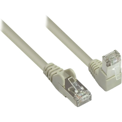 Afbeelding van S/FTP CAT6 Gigabit netwerkkabel haaks/recht / grijs 1 meter