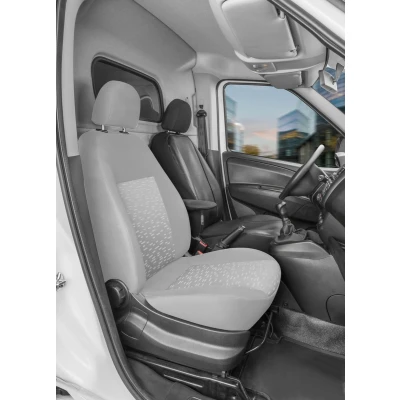 Afbeelding van Autostoelhoes Transporter Fit Kunstleer antraciet geschikt voor Opel Combo (X12), Enkele zetel Bestuurder