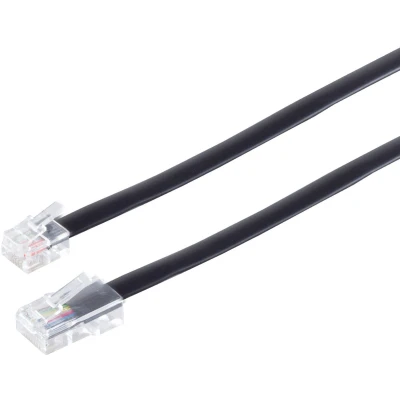 Afbeelding van RJ45 8 aderige ISDN telefoon verlengkabel / zwart 10 meter