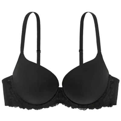 Image de DORINA Claire Soutien gorge balconnet super Push up D17221, Noir, 85D ( Taille Fabricant : 70D )