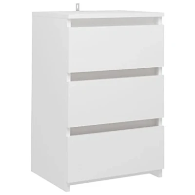 Afbeelding van vidaXL Nachtkastje wit 40x35x62,5 cm bewerkt hout