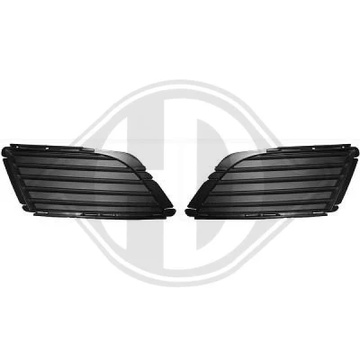 Afbeelding van DIEDERICHS 1813346 Bumper Grill Links voor, Rechts voor voertuigen zonder mistlampen OPEL: Corsa C Hatchback, Combo Tour