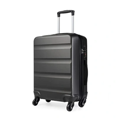 Afbeelding van Kono ABS bagage, harde koffer, licht, met 4 wielen, reiskoffers, bagagesets (55 cm, 66 75 cm), grijs.