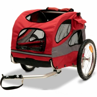 Afbeelding van Petsafe Happy Ride aluminium hondenfietskar Medium Rood Hond