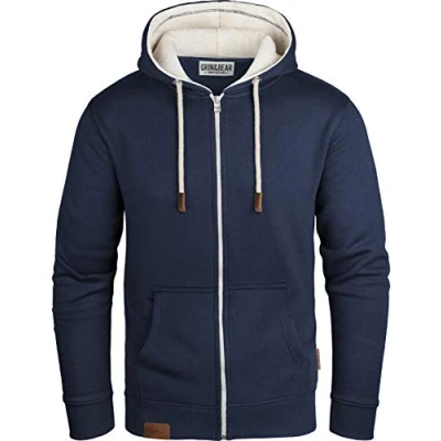 Afbeelding van Grin&amp;Bear GEC490 Hoody voor heren, met fleecevoering, Navy2, XXL