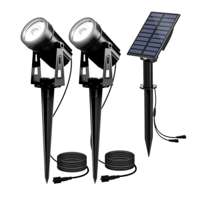 Afbeelding van T SUN zonnelamp voor tuin, 2 in 1, buiten, met waterdicht, IP65, bomen, paden, gazon, terras (koud wit 6000 K)
