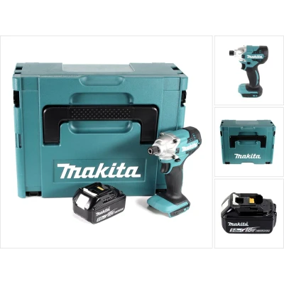 Afbeelding van Makita DTD 156 T1J accu slagmoersleutel 18V 155Nm + 1x oplaadbare 5.0Ah Makpac zonder oplader