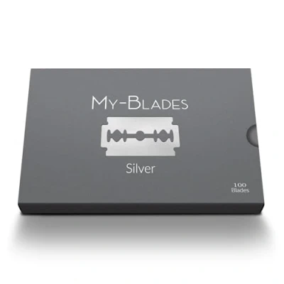 Afbeelding van My Blades Silver Double Edge Scheermesjes 100 mesjes in 10 doosjes