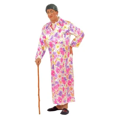 Afbeelding van Widmann Potloodventer &amp; Travestiet Kostuum Onverwachte Exhibitionist, Satijn Man Beige, Multicolor XL Carnavalskleding Verkleedkleding