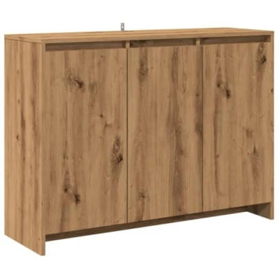 Afbeelding van vidaXL Dressoir 102x33x75 cm bewerkt hout artisanaal eikenkleurig