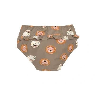 Afbeelding van Lässig Splash &amp; Fun Zwembroekje met luier Wild Cats choco, 03 06 maanden Maat 62/68