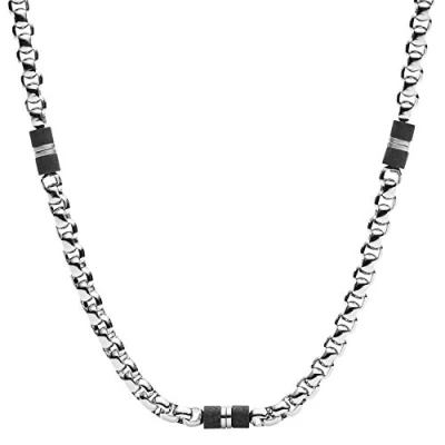 Afbeelding van Fossil heren Mens Dress schakelketting van roestvrij staal