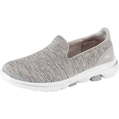Afbeelding van Skechers Go Walk 5 Honor, damessneakers, grijs.