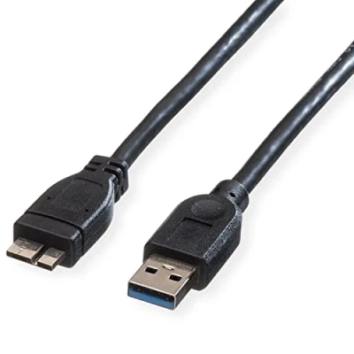 Afbeelding van ROLINE USB 3.2 Gen 1 kabel, type, A m Micro B M, zwart, 0,15