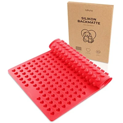 Afbeelding van Cahuna Siliconen bakmat voor hondenkoekjes met mini botten BPA vrije hondensnoepvorm rand herbruikbare de oven