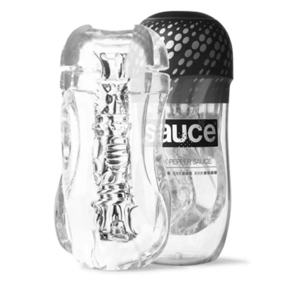 Afbeelding van Sauce Black Pepper Masturbator Cup Herbruikbaar Transparant