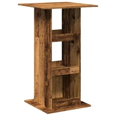 Afbeelding van Bartafel met opbergruimte 60x60x102 cm hout oud houtkleur