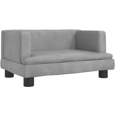 Afbeelding van vidaXL Hondenmand 60x40x30 cm fluweel lichtgrijs
