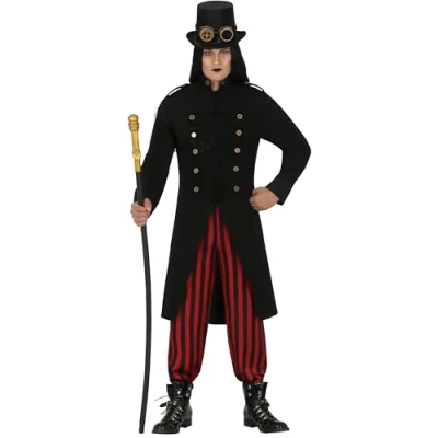Afbeelding van Fiestas Guirca Kostuum Steampunk Heren Polyester Zwart Mt 46/48