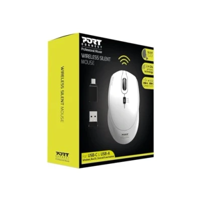 Afbeelding van Port Designs 900714 muis Kantoor Ambidextrous RF Wireless + USB Type C 1600 DPI
