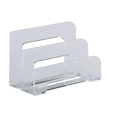 Afbeelding van Alco Al 4466 Brievenstandaard Acryl 2 Vaks Transparant 75X150X95Mm