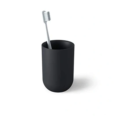 Afbeelding van Umbra Tumbler Junip. Junip Tandenglas, van matzwarte steenhars, 7 x 10,3 cm