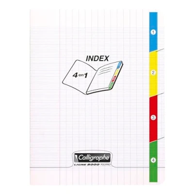 Image de Calligraphe Cahier 4 index 8000 POLYPRO, 170 x 220 mm