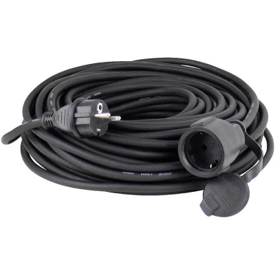 Afbeelding van AS Schwabe 60305 Stroom Verlengkabel Zwart 5.00 m H05RR F 3G 1,5 mm²