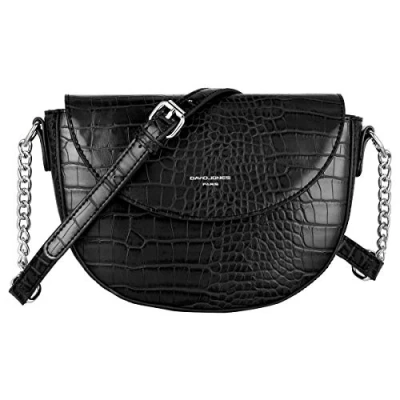 Afbeelding van David Jones Kleine schoudertas met krokodil voor dames handtas van PU leer, gewatteerd, krokodil, schouderriem, tas, ketting, avondtas, halve maan, crossbody elegant, modieus,