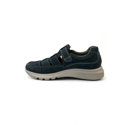 Afbeelding van ara Sneakers laag, Heren, Maat: 46, Blauw Nubukleer