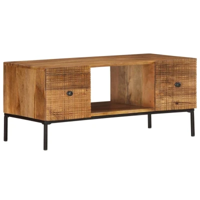 Afbeelding van Salontafel 90x45x40 cm massief mangohout