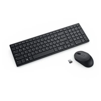 Image de Dell Pro Compact Silent Keyboard and Mouse KM555 Ensemble clavier et souris sans fil 2.4 GHz, Bluetooth 5.1 QWERTZ Allemand noir avec 3 years NBD Advance Exchange