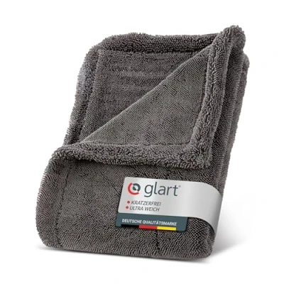 Afbeelding van Glart Twist auto droogdoek XXL 60 x 40 cm extra absorberende microvezeldoek Ideaal voor het drogen zonder krassen polijsten van de en na reinigen velgen. Geschikt