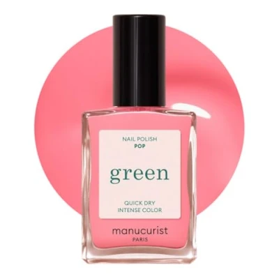Afbeelding van MANUCURIST Green nagellak pastelroze POP klassieke 9 vrij veganistische en biologische lak professionele manicure 15 ml