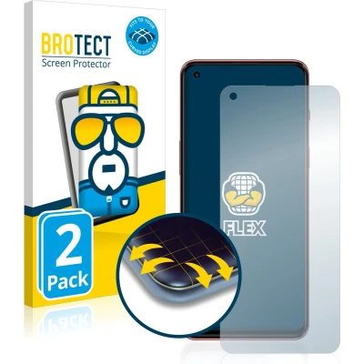 Afbeelding van BROTECT Screenprotector voor OnePlus Nord 2 Folie Beschermfolie transparant volledig dekking (2 Stuks)
