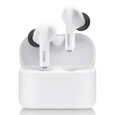 Afbeelding van Denon Draadloze Oordopjes met Noise Cancelling In ear koptelefoon Zweet en waterbestendige oortjes Wit