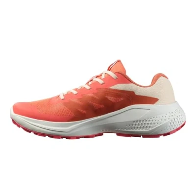 Afbeelding van Salomon Alphaglide Trail hardloopschoenen, Dames, Maat: 42 2/3, Emberglow/white/rouge red Textiel/ synthetisch
