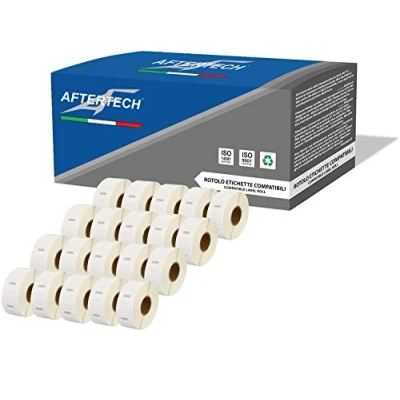 Afbeelding van Aftertech 20 x 2525, 25 mm, compatibele zelfklevende etiketten (750 etiketten/rol = 15.000 in totaal) voor Dymo LabelWriter S0929125 labelprinters 2525