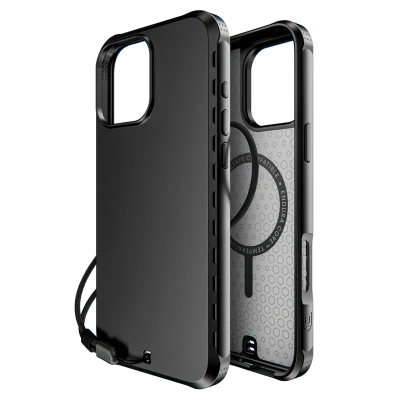 Afbeelding van BodyGuardz Hoesje Geschikt voor iPhone 16 Pro Max Paradigm Case zwart