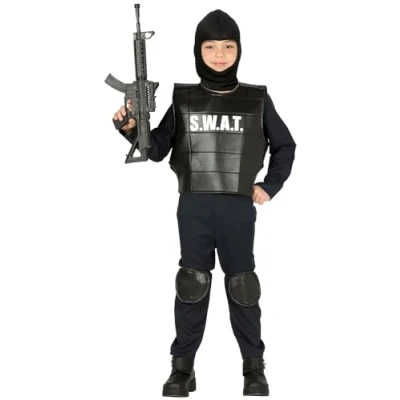 Afbeelding van Fiestas Guirca Police Officer SWAT kinderen (5 6 jaar)